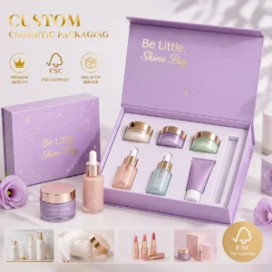 Holidaypacfactory magnetic skincare set packaging box open view