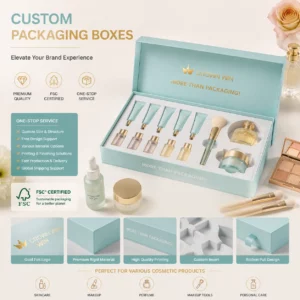 Holidaypacfactory perfume, essential oil and eye cream gift box open view