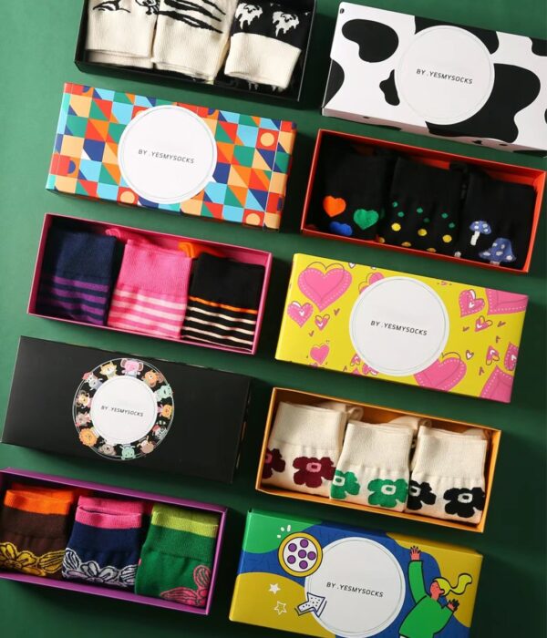 Holidaypacfactory sliding drawer socks packaging box open structure