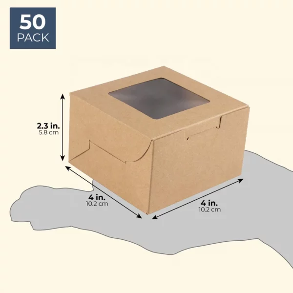 Holidaypacfactory custom kraft window bakery box size reference