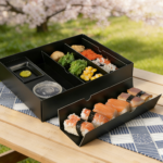 Holidaypacfactory premium sushi drawer paper box for curated meal sets