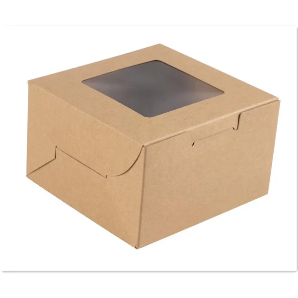 Holidaypacfactory custom kraft window food box dieline and flat layout