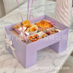 Holidaypacfactory premium stand up picnic takeaway box lifestyle scene for light meals and deli gifting