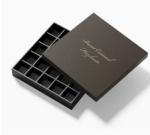 Holidaypacfactory empty rigid chocolate box with compartment insert and lift off lid