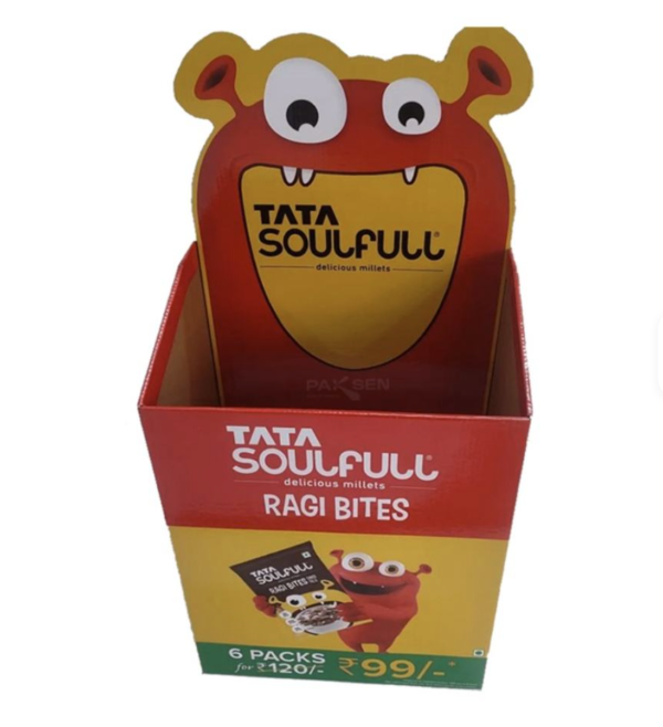 Holidaypacfactory cardboard dumpbin secure gluing and color printing detail