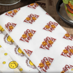 Holidaypacfactory stacked white custom sandwich wrap paper sheets with multi print styles