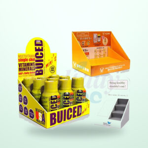 Holidaypacfactory 2 Ounce Bottle Cardboard Counter Display for Convenience Store Beverage Sales image 01 by Holidaypacfactory