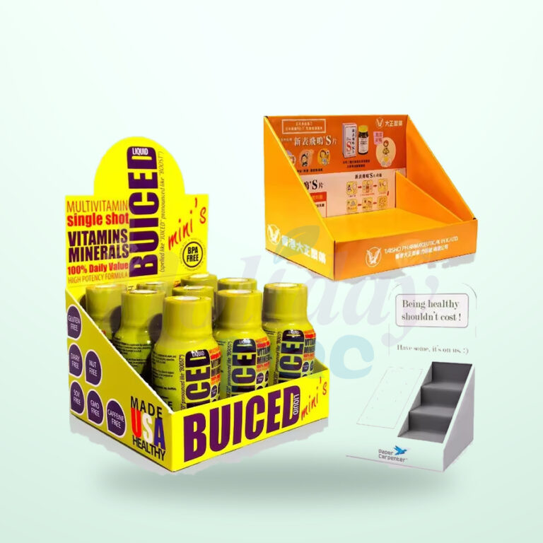Holidaypacfactory 2 Ounce Bottle Cardboard Counter Display for Convenience Store Beverage Sales image 01 by Holidaypacfactory