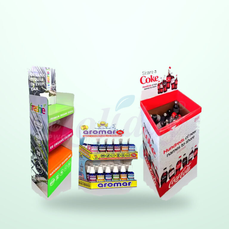 Holidaypacfactory 24 Bottle 2 Tier Cardboard Counter Display for Supermarket Drink Aisles image 01 by Holidaypacfactory