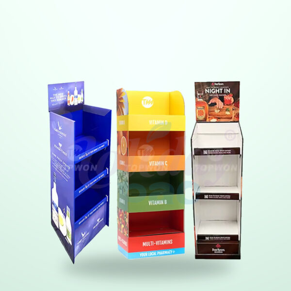 Holidaypacfactory A Five Foot High Cardboard Display Shelves for Five Foot Aisle Displays image 01 by Holidaypacfactory
