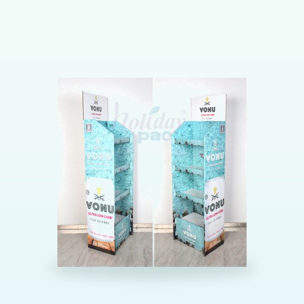 Holidaypacfactory beverage liquor cardboard floor display stand for club store and retail promotions image 3