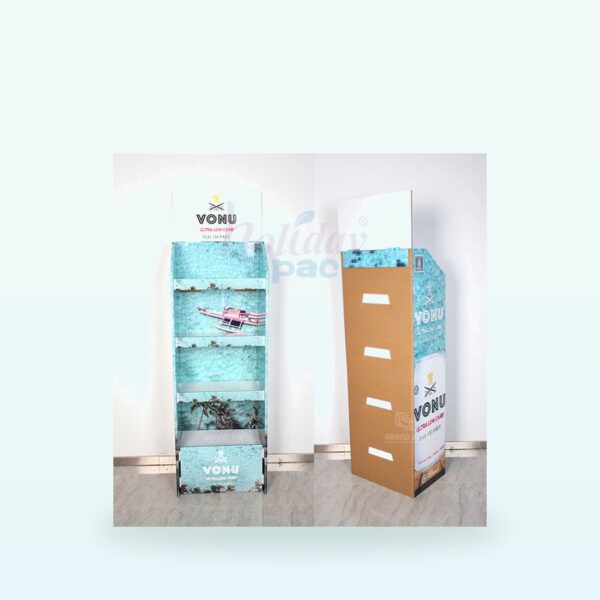 Holidaypacfactory beverage liquor cardboard floor display stand for club store and retail promotions image 4