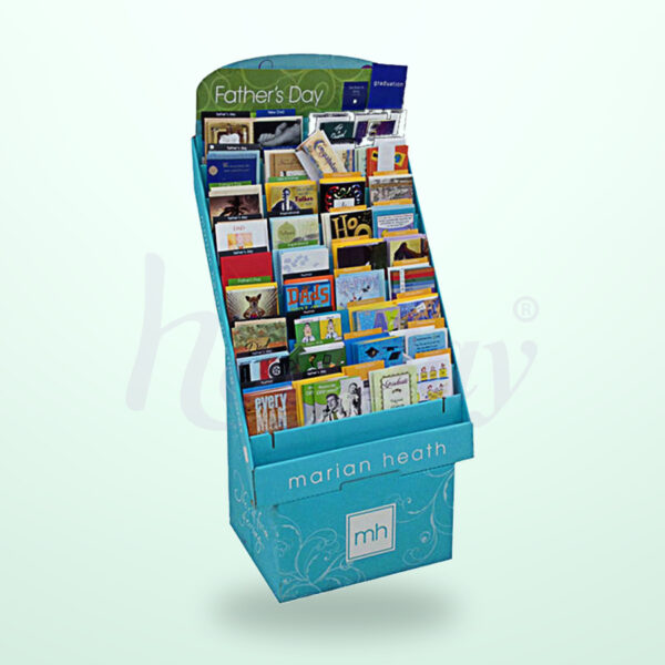 Holidaypacfactory Cardboard Book Display Stand With Pockets for Bookshop Retail Programs image 03 by Holidaypacfactory