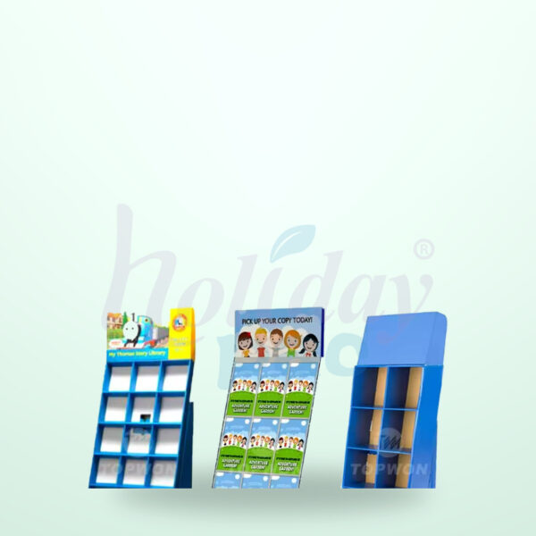 Holidaypacfactory Cardboard Book Floor Displays Rack for Magazine and Periodical Displays image 01 by Holidaypacfactory