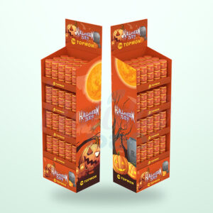 Holidaypacfactory Orange Cardboard Floor Display For Halloween for Halloween Seasonal Retail Campaigns image 02 by Holidaypacfactory