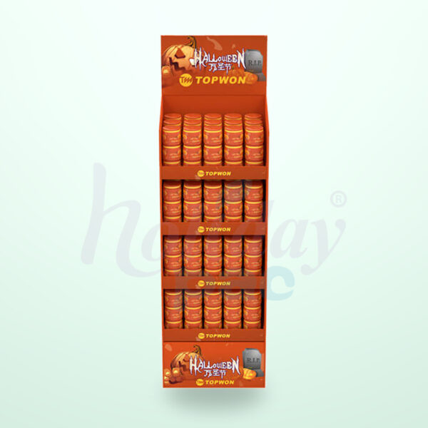 Holidaypacfactory Orange Cardboard Floor Display For Halloween for Halloween Seasonal Retail Campaigns image 03 by Holidaypacfactory