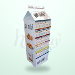 Holidaypacfactory Cardboard Milk Display For Retail for Supermarket Drink Aisles image 01 by Holidaypacfactory
