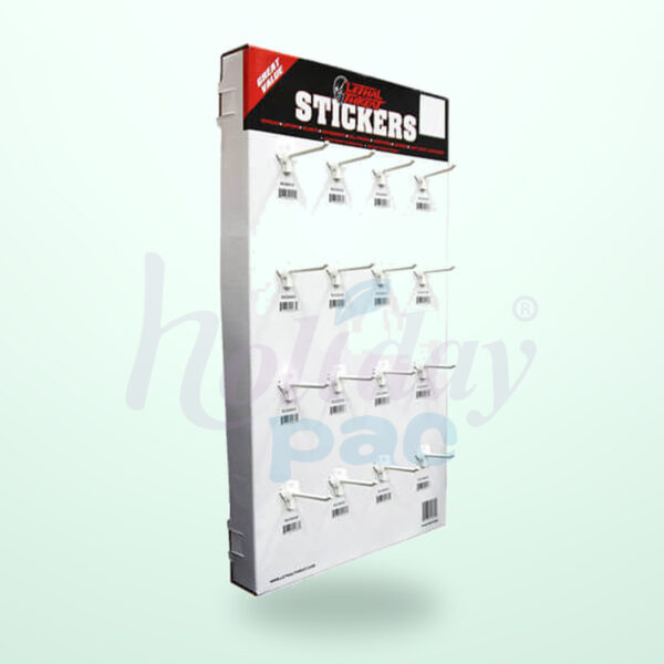 Holidaypacfactory cardboard promotional sidekick display main image with centered logo watermark