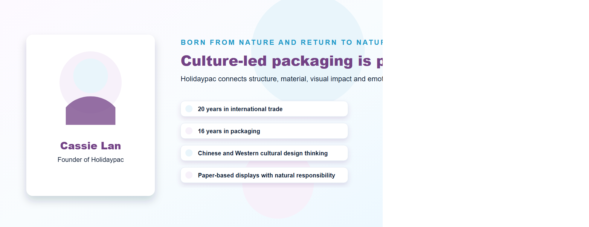 Holidaypacfactory holidaypac factory custom cardboard display project process Cassie Lan culture led packaging author visual