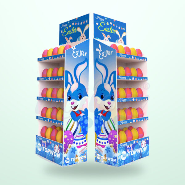Holidaypacfactory Easter Candy Egg Floor Display for Seasonal Grocery Promotions image 01 by Holidaypacfactory