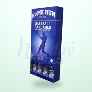 Holidaypacfactory corrugated power wing display main image with centered logo watermark