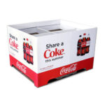 Holidaypacfactory corrugated retail pallet skirt display category merchandising detail