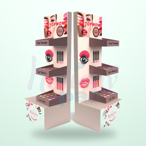 Holidaypacfactory Beauty Tester Cosmetic Floor Display for Retail Sampling Programs image 01 by Holidaypacfactory