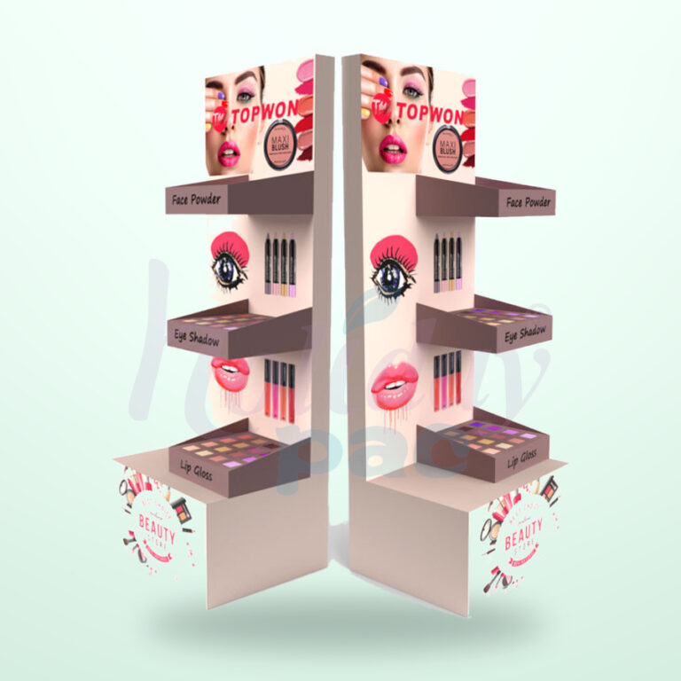 Holidaypacfactory Beauty Tester Cosmetic Floor Display for Retail Sampling Programs image 01 by Holidaypacfactory