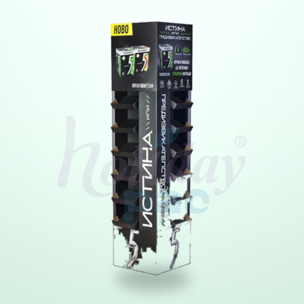 Holidaypacfactory Custom Battery Cardboard Floor Display for Consumer Electronics Merchandising image 01 by Holidaypacfactory