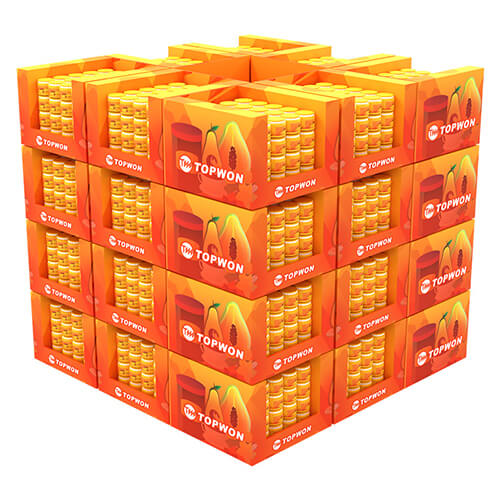 Holidaypacfactory cardboard pallet clothing display store promotion reference