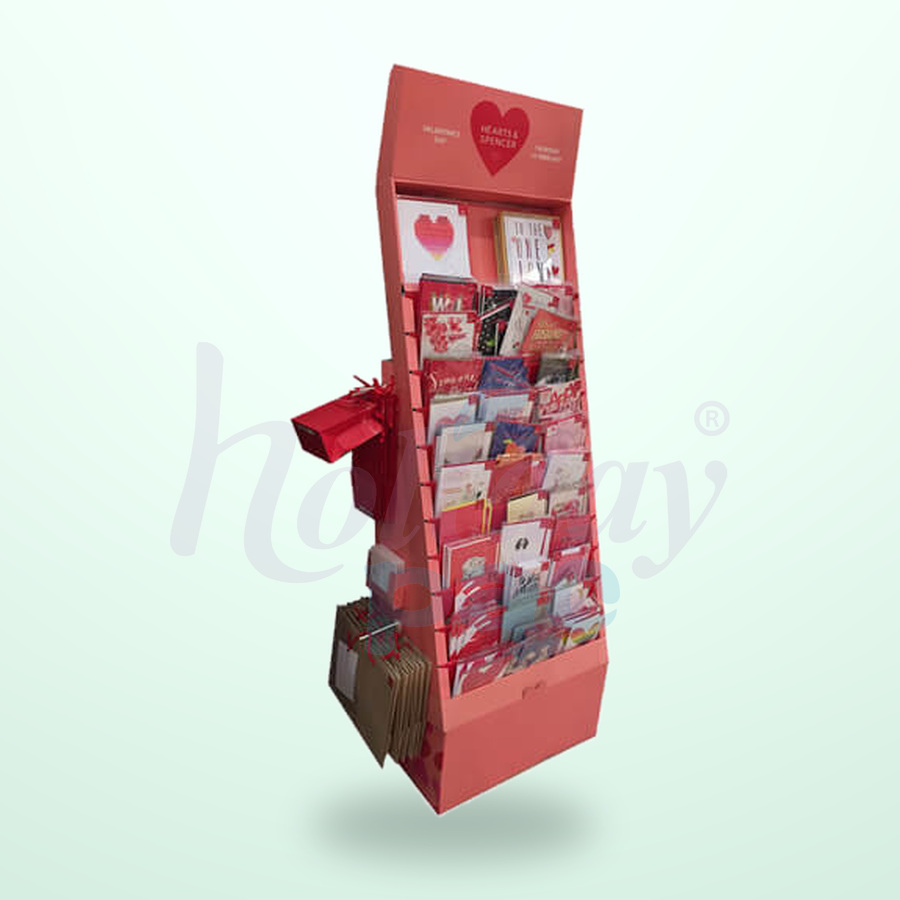 Holidaypacfactory custom corrugated card floor display