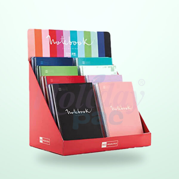 Holidaypacfactory Custom Corrugated Notebook Counter Display for Library Gift Corners image 05 by Holidaypacfactory