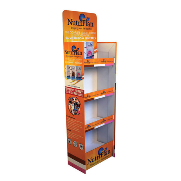 Holidaypacfactory corrugated pallet skirts display category merchandising detail