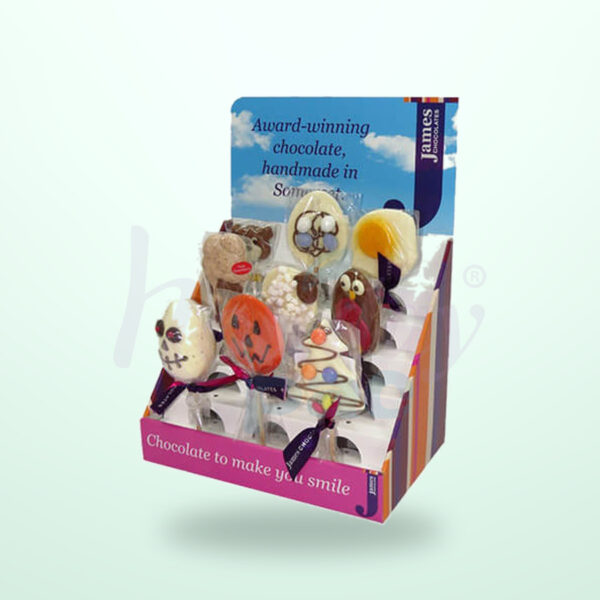 Holidaypacfactory Custom Corrugated Snack Counter Display Stand for Packaged Food Merchandising image 02 by Holidaypacfactory