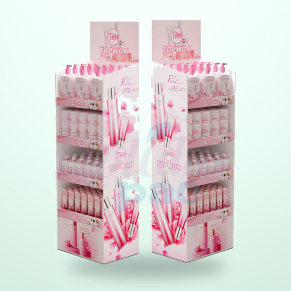 Holidaypacfactory Premium Cosmetic Floor Display Stand for Beauty Counter Rollouts image 01 by Holidaypacfactory