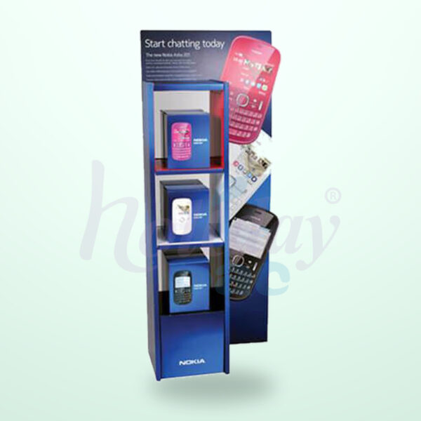 Holidaypacfactory Custom Phone Cardboard Floor Display for Tech Accessory Promotions image 01 by Holidaypacfactory