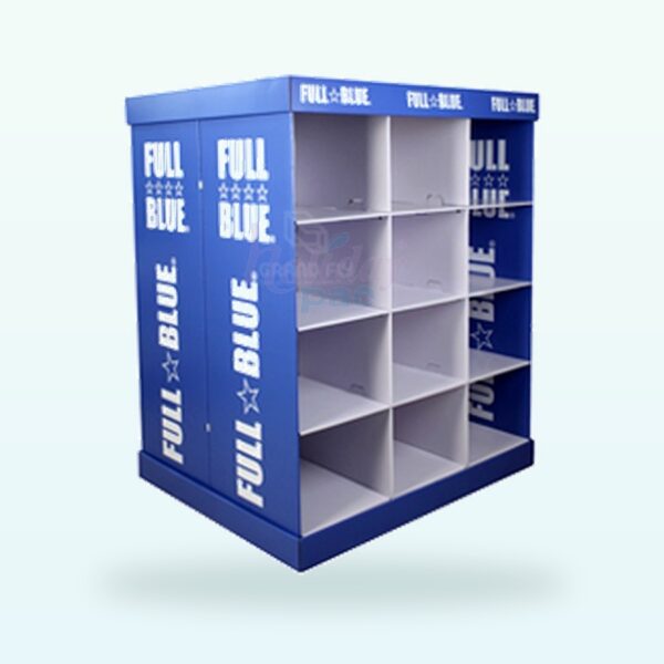 Holidaypacfactory dual sided apparel pallet shipper display with dividers for clothing retail programs image 1