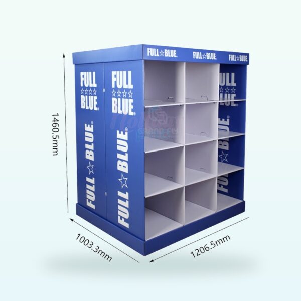 Holidaypacfactory dual sided apparel pallet shipper display with dividers for clothing retail programs image 5