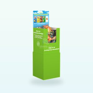 Holidaypacfactory foldable corrugated dump bin display for snack and pet retail promotions image 1