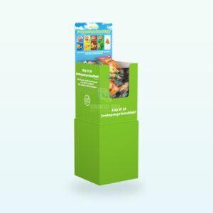 Holidaypacfactory foldable corrugated dump bin display for snack and pet retail promotions image 2