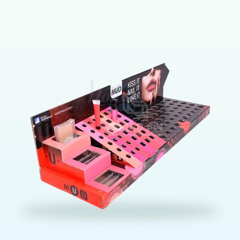 Holidaypacfactory lipstick counter display tray with holes for cosmetics retail promotions image 1