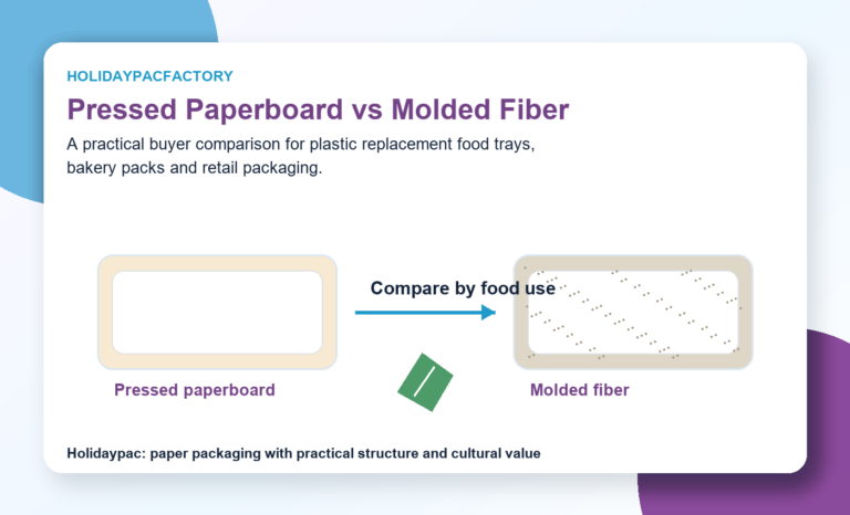Holidaypacfactory paperboard vs molded fiber food trays hero