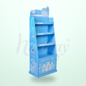 Holidaypacfactory Pop Cardboard Floor Display Stand For Baby Skin Care Cream for Skincare Product Promotions image 01 by Holidaypacfactory