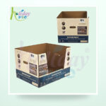 Holidaypacfactory printed corrugated PDQ tray display catalog photo with logo watermark
