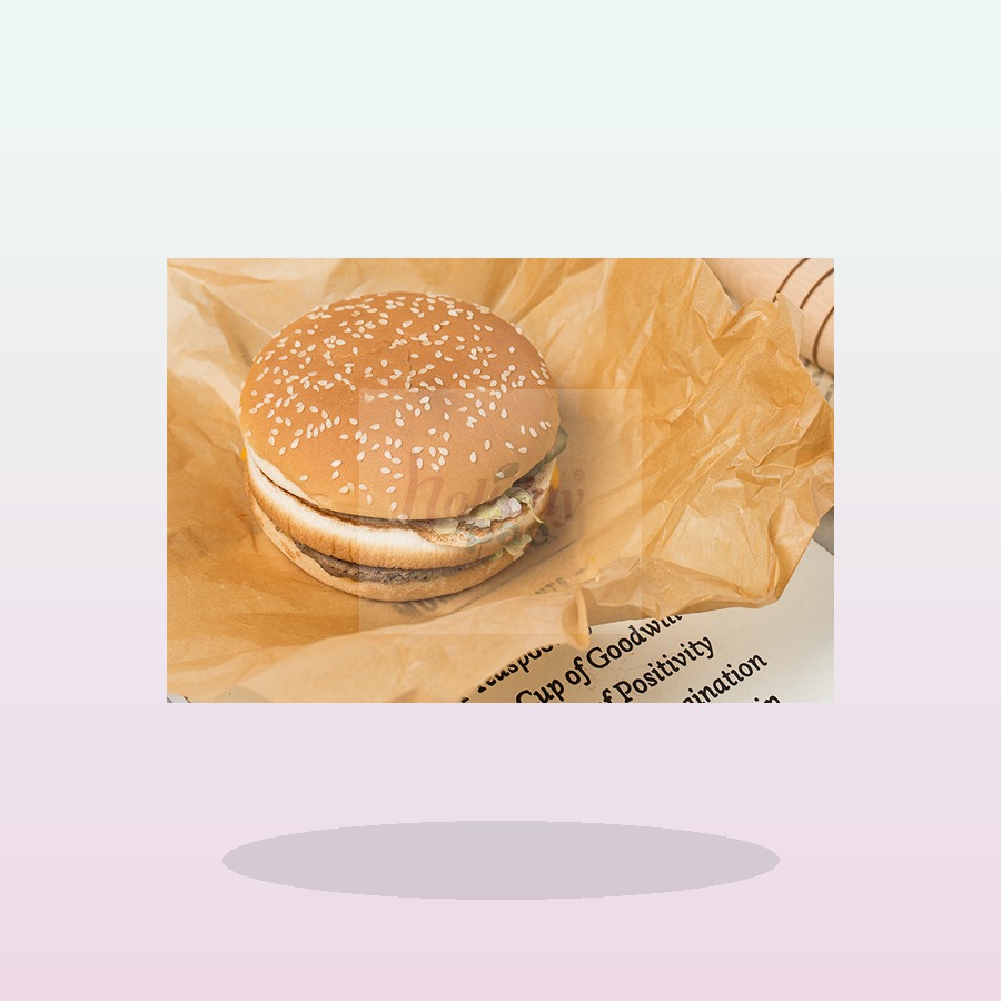 Holidaypacfactory Printed Greaseproof Burger Wrap Paper Sheets related paper packaging product