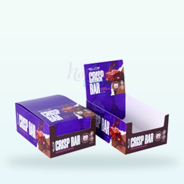 Holidaypacfactory protein bar shelf ready packaging SRP tray for snack retail replenishment image 1