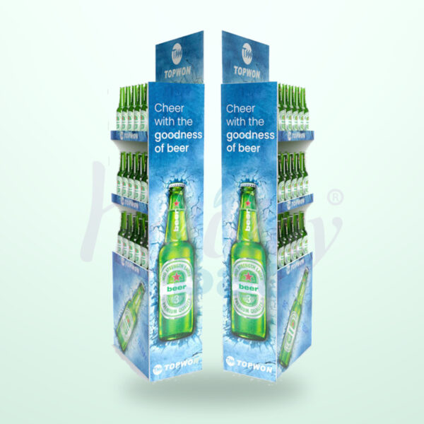 Holidaypacfactory Retail Corrugated Beer Display Stands for Beverage Retail Promotions image 01 by Holidaypacfactory