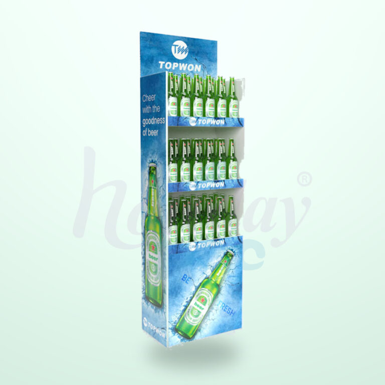 Holidaypacfactory Retail Corrugated Beer Display Stands for Beverage Retail Promotions image 01 by Holidaypacfactory