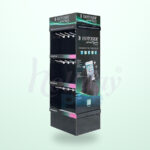 Holidaypacfactory Custom Cardboard WiFi Floor Display Racks With Hooks for Tech Accessory Promotions image 02 by Holidaypacfactory