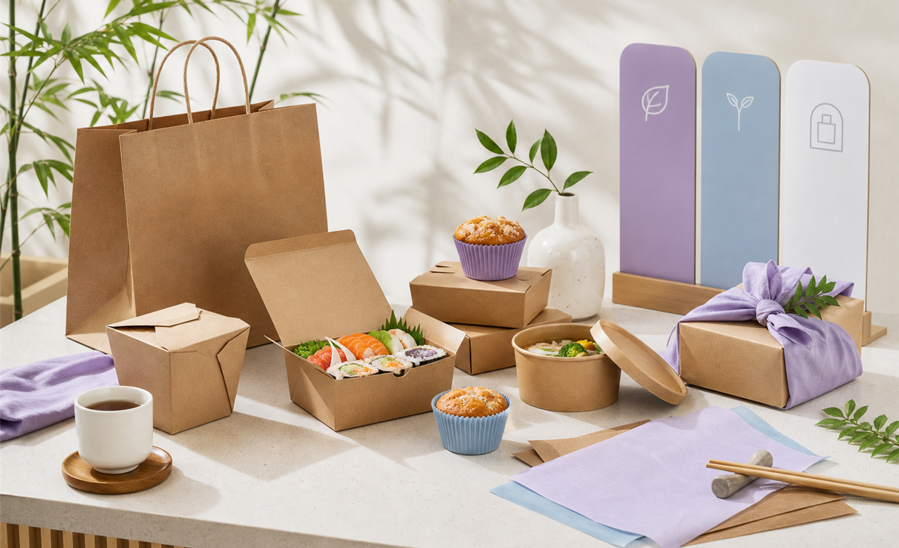 Holidaypacfactory holidaypac factory PFAS-free paper takeaway packaging foodservice counter image